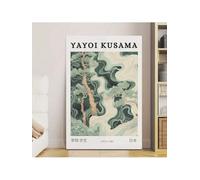 lianyibo Poster retrò di Yayoi Kusama, onde marine colorate, stampe artistiche astratte, dipinti, galleria d'arte murale giapponese retrò, decorazione da parete (70x100 cm/cornice interna)