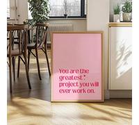 lianyibo Poster su tela con motto motivazionale moderna arte decorativa da parete poster con affermazione scritta a inchiostro per l'arredamento del soggiorno cornice 30x40 cm