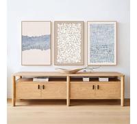 lianyibo Stampa su tela con motivo geometrico astratto Boho, motivo geometrico astratto, stile Mid-Century Modern, decorazione per la casa (30x40cmx3/cornice interna)