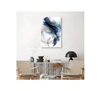 lianyibo Stampe su tela astratte, dipinti, fantasia blu, graffiti colorati su sfondo bianco, opere d'arte moderne, decorazioni, 50x70 cm, senza cornice