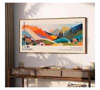 lianyibo Yayoi Kusama Flower Exhibition Poster Stampa su tela Quadro giapponese per soggiorno Decorazione per la casa 80x160cm Senza cornice