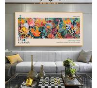 lianyibo Yayoi Kusama - Quadro su tela, arte astratta giapponese, poster, dipinto su tela di Yayoi Kusama per soggiorno, poster 50x100 cm senza cornice