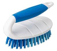LIAO Kleaner Elliott - Spazzola a forma di ferro con impugnatura curva, fibre sintetiche dure resistenti, forma ergonomica, ideale per una pulizia profonda, senza BPA, blu