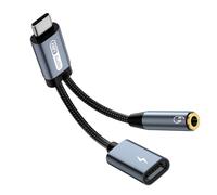 Liaoan Weiyu Adattatore da USB C a 3,5 mm, 2 in 1 Audio e Ricarica Rapida, Compatibile con Phone 15 Pro Max Plus, S21 S22 S23 S24 Ultra, Note 20