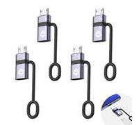 Liaoan Weiyu Adattatore da USB C a micro USB, confezione da 4, supporta la ricarica rapida e il trasferimento dati da 18 W, adatto per adattatore da presa USB C a micro spina, non adatto per cuffie