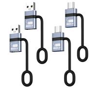 Liaoan Weiyu - Confezione da 4 adattatori da USB C a USB 3.0, adattatore USB a tipo C 3.0, Thunderbolt 4/3 a USB 3.0, compatibile con i-Phone 16 Pro Max, MacBook Pro Air 2023, i-Pad, Mini, iMac