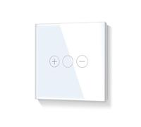 Liaonfoy Interruttore dimmer WiFi, da incasso, in vetro touch screen LED, dimmerabile, interruttore luce a levetta, bianco, 90-250 V, 2,4 GHz, controllo smartphone, per Smartlife Alexa tuya