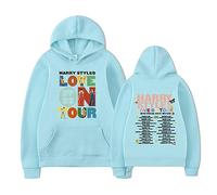 LIAOPUFUS Uomo Felpa con Cappuccio Stampata Love On Tour 2023 Felpa di Coppia Felpa per i Fan(XL,010 Azzurro Nero)