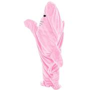 LIAOPUFUS Uomo Felpa in Flanella Wearable Shark Blanket Snuglet Coperta di Squalo TV Hoodie Shark Hoodie Extra Lungo e Caldo Unisex Maniche Lunghe(Taglia Unica,z Pink-1)