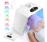 LIARTY Mascherina per il viso con luce a LED, 7 colori, dispositivo per spa | Maschera per il viso per rinnovare la pelle, 145 potenti lampade LED e una fonte di luce a 180°, per la cura della pelle