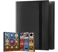 LIAVOP 540 Tasche Raccoglitore Carte Magic,30 Pagine Album Carte Collezionabili Binder Carte Impermeabili, Doppio Lato per collezionisti per collezionisti di figurine, regalo di compleanno nero