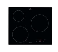 LIB60320CK - Piastra di cottura a induzione, 60 cm, 3 luci 6000 W, colore: Nero