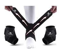 LIBAIJIAAZQH Benda Elastica per Fasciatura Tutore Piede Cavigliera uomo Sport donna Supporto Caviglia Fascia Regolabile Elastica Sportiva Calcio Proteggi Distorsione con Allevia Dolore（M 1Paio）