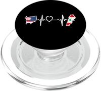 Libanese Americano Battito Cuore USA Libano Bandiera Mappa PopSockets PopGrip per MagSafe