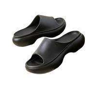 LIBANGRONG-888 Ciabatte da doccia Ciabatte casual alla moda, sandali da doccia for donna, leggere, imbottite, con suola spessa, for interni ed esterni Pantofole da esterno(Nero,Alpha Medium)