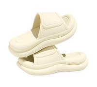 LIBANGRONG-888 Ciabatte da doccia Sandali con suola spessa for le donne, scarpe estive antiscivolo for la doccia, pantofole leggere e comode for l'esterno Pantofole da esterno(Bianco,Alpha Medium)