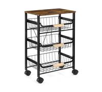 LIBANGRONG-888 Scaffalature Carrello portaoggetti con rotelle, cesto portafrutta, carrello portaoggetti da cucina, mobili da cucina Scaffale Cucina