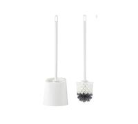 LIBANGRONG-888 Scopino per WC Scopino for WC for Uso Domestico con setole morbide e Testa Rotonda, da Appendere alla Parete, Manico Lungo, Set Speciale Set scopini creativi(Bianco)