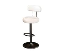 LIBANGRONG-888 Sgabelli Sgabello da bar girevole Lift 61-81cm Sgabello da bar multifunzionale con schienale alto Sgabello da bancone della cucina(Bianco)