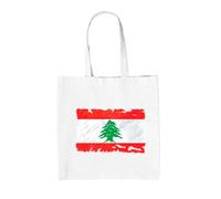 Libano Bandiera - Borsa Tote IN Tela - Beirut Libanese Repubblica Bandiere Paese