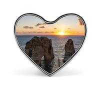 Libano Beirut Tramonto Graziosa Spilla a Cuore Spille da Risvolto Gioielli Decorazione per Vestiti Cappello Borsa