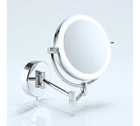Libaro Modena Specchio Ingranditore da Parete a LED - Specchio Trucco Girevole a 360° con Dimmer, Luce Naturale e Ingrandimento per Make-up e Rasatura (3x / 7x)
