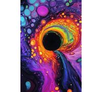 Libby Line by Design (Black Hole in Oil) - Composition Notebook Journal, 120 Pages, Wide-Ruled Lined Paper, Size (6 in x 9 in) - For Office, Home or School Supplies
