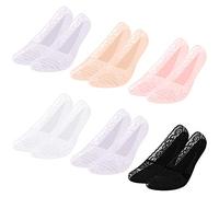 Libella 10 Paia Calzini Invisibili Calzini da Ballerina da Donna Calzini da Donna Antiscivolo Mesh Pizzo Cotone Traspirante 2025 35-38