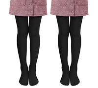 Libella confezione da 2 collant danza bambina collant danza con piedino 80 DEN microfibra coprente colorato 27251 Nero 98-104