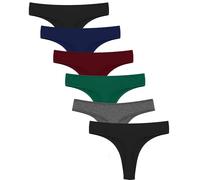 Libella Perizoma Donna Tanga Cotone Elastico Femminili Mutande Vita Bassa 6 Pezzi 3904 Multicolor L