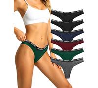 Libella Perizoma Tanga Donna Cotone Mutande Seducenti Brasiliane Slip Traspiranti Intimo Donna Multipack 6 Pezzi Taglie UN8 XL