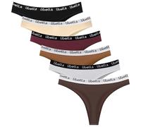 Libella Perizoma Tanga Donna Cotone Mutande Seducenti Brasiliane Slip Traspiranti Intimo Donna Multipack 6 Pezzi Taglie MU3 S