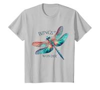 Libellula, Ali della meraviglia, Ali incantevoli Maglietta, Bambini, Argento, 12 Anni