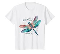 Libellula, Ali della meraviglia, Ali incantevoli Maglietta, Bambini, Bianco, 6 Anni