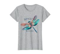 Libellula, Ali della meraviglia, Ali incantevoli Maglietta, Donna, Grigio Melange, XXL