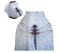 Libellula Blu Di Legno Auto per Bambini Passeggino Tettoia Copri Seggiolino Copertura Infermieristica per L'Allattamento Al Seno All-In-1 Morbido Traspirante Elastica Tettuccio