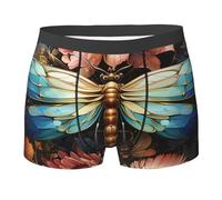 Libellula, Loto, Arte, Bellezza Colorata Uomo Underwear Aderenti Slip Mutande Classico Mutande L