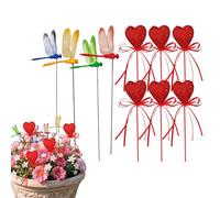 Libellula per Giardino Decor per Fioriere e Paesaggistica | Per Vasi Di Fiori A Forma Di Cuore Per Progettisti Del Paesaggio Fai Da Te Giardinieri Percorso Prato Cortile Balcone