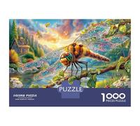 Libellula Puzzle 1000 Pezzi, Jigsaw Puzzle Difficili Per Adulti E Ragazzi Dai 14 Anni in Su, Home Giochi Puzzle 52x38cm/1000pcs