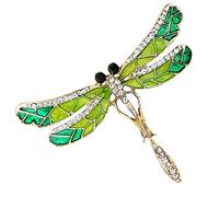 Libellula Smalto di Cristallo Spilla Tono Oro Insetto Animale Spilla Gioielleria di Modo Vestito Spille Accessori per Le Donne Degli Uomini