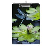 Libellula vola sopra Appunti Acrilico Carino Moda Appunti Decorativo, 31,8 x 21,6 cm Standard A4 Formato Acrilico Clip per Classe, Insegnanti, Forniture per Ufficio