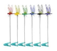 Libellules Artificielles - 32x9x25cm Clips Factice | Lot De 6, Clips Factice En PVC Pour Contrôle Des Mouches, Décoration De Terrasse, Balcon, Potager Et Guêpes Naturel