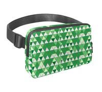 Libera la tua voglia di viaggiare, borsa a tracolla per uomini e donne, perfetta per corsa, passeggiate, escursionismo e ciclismo, triangolo verde geometrico, Multicolore#08, 1.5x9.0x5.9in/4x23x15cm