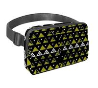 Libera la tua voglia di viaggiare, borsa a tracolla per uomini e donne, perfetta per corsa, passeggiate, escursionismo e ciclismo, triangolo verde geometrico, Multicolore#04, 1.5x9.0x5.9in/4x23x15cm