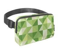 Libera la tua voglia di viaggiare, borsa a tracolla per uomini e donne, perfetta per corsa, passeggiate, escursionismo e ciclismo, triangolo verde geometrico, Multicolore#07, 1.5x9.0x5.9in/4x23x15cm