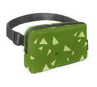 Libera la tua voglia di viaggiare, borsa a tracolla per uomini e donne, perfetta per corsa, passeggiate, escursionismo e ciclismo, triangolo verde geometrico, Multicolore#06, 1.5x9.0x5.9in/4x23x15cm