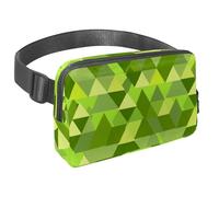 Libera la tua voglia di viaggiare, borsa a tracolla per uomini e donne, perfetta per corsa, passeggiate, escursionismo e ciclismo, triangolo verde geometrico, Multicolore#01, 1.5x9.0x5.9in/4x23x15cm