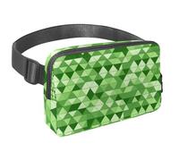 Libera la tua voglia di viaggiare, borsa a tracolla per uomini e donne, perfetta per corsa, passeggiate, escursionismo e ciclismo, triangolo verde geometrico, Multicolore#05, 1.5x9.0x5.9in/4x23x15cm