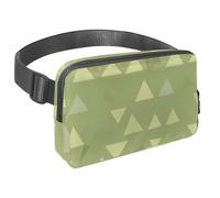 Libera la tua voglia di viaggiare, borsa a tracolla per uomini e donne, perfetta per corsa, passeggiate, escursionismo e ciclismo, triangolo verde geometrico, Multicolore#02, 1.5x9.0x5.9in/4x23x15cm