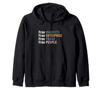 Liberi Mercati Liberi Imprese Libero Com Felpa con Cappuccio